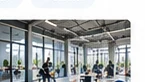 Illustration IA : Chantier de bureaux